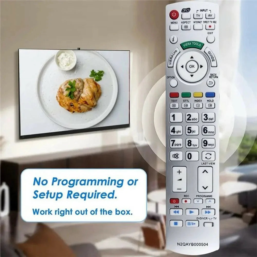 N2QAYB000504 Infrared Remote Control for Panasonic TV Strong Signal IR Wireless Replacement Controller - 2