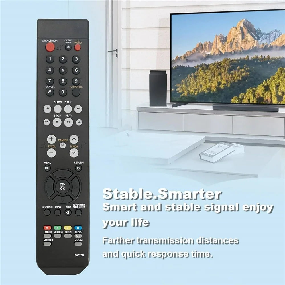 00070B Infrared Remote Control for Samsung DVD Player Ergonomic IR Wireless Replacement Controller - 2