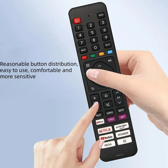 EN3C52 IR Remote Control for Hisense TV Ergonomic Infrared Wireless Replacement Television Controller - 2