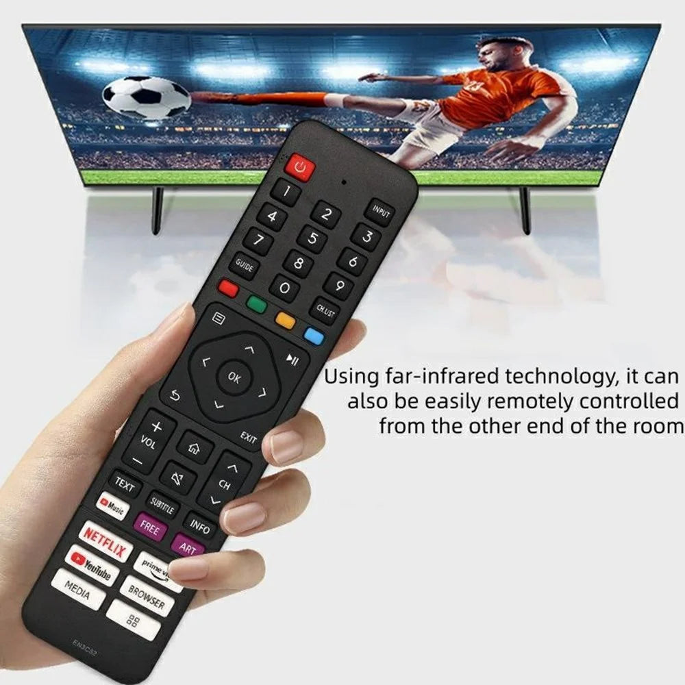 EN3C52 IR Remote Control for Hisense TV Ergonomic Infrared Wireless Replacement Television Controller - 4