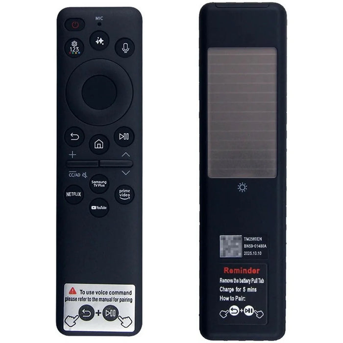 BN59-01480A For Samsung TV Remote Control Ergonomic Solar Powered Voice Control Smart Television Replacement Controller - 2