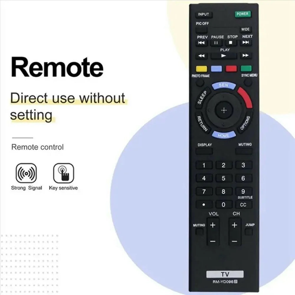 RM-YD096 Television Remote Control for Sony TV Ergonomic Infrared IR Wireless Replacement Controller - 4
