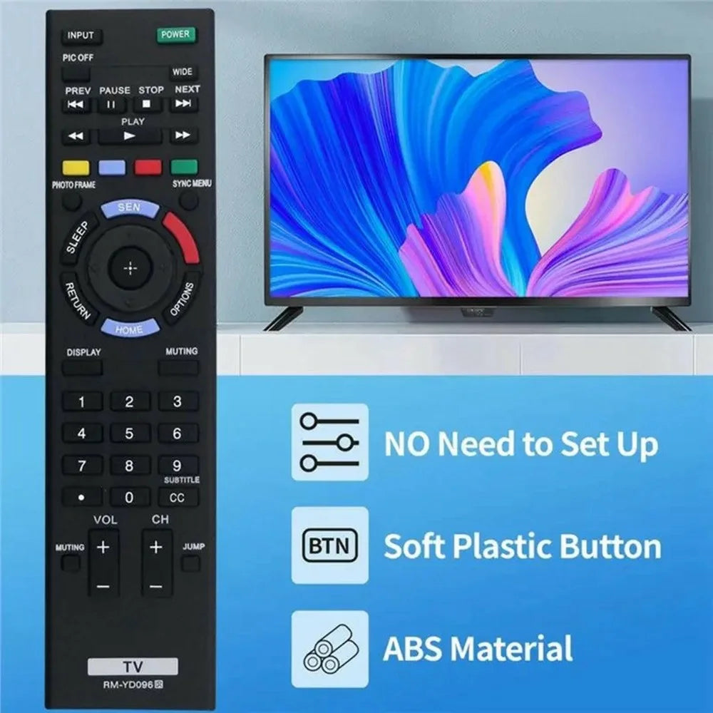 RM-YD096 Television Remote Control for Sony TV Ergonomic Infrared IR Wireless Replacement Controller - 5