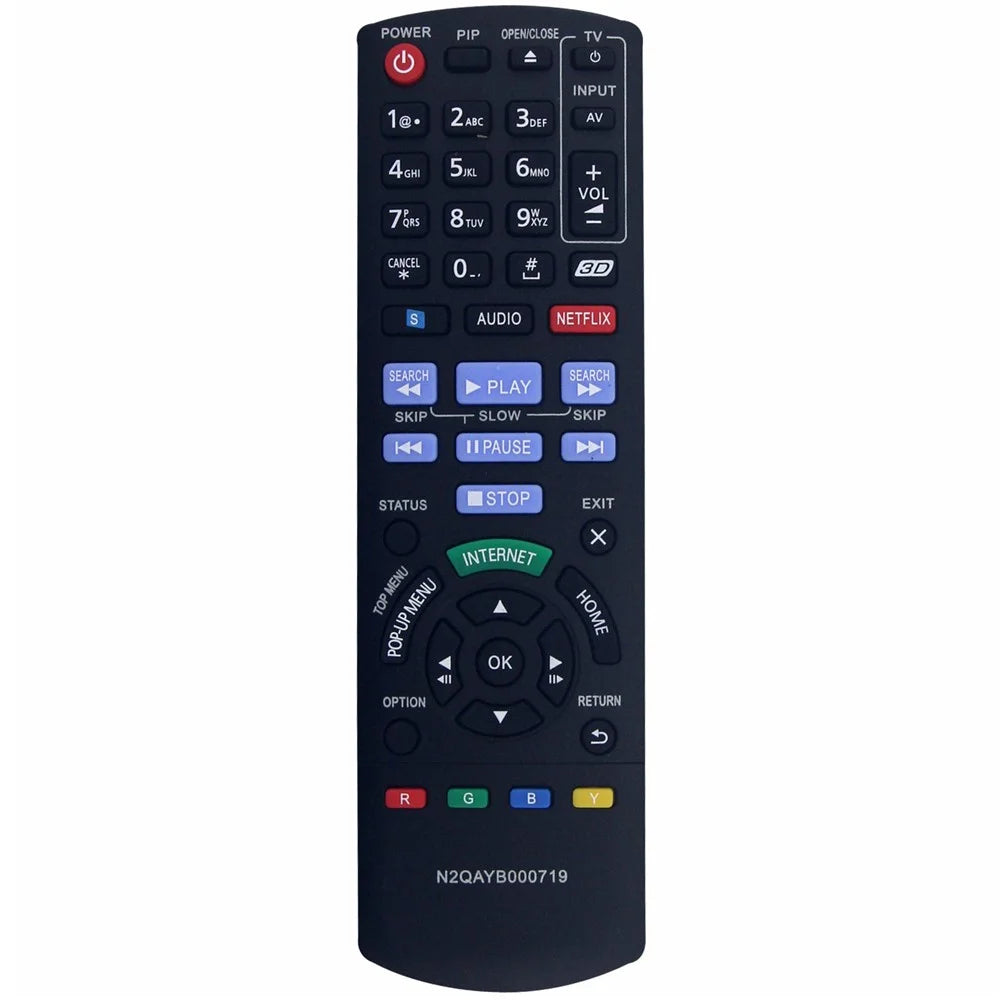 N2QAYB000719 Infrared Remote Control for Panasonic Blu-ray DVD Player Ergonomic IR Wireless Replacement Controller - 1