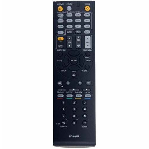 RC-801M IR Remote Control for Onkyo AV Receiver Ergonomic Infrared Wireless Replacement Controller - 1