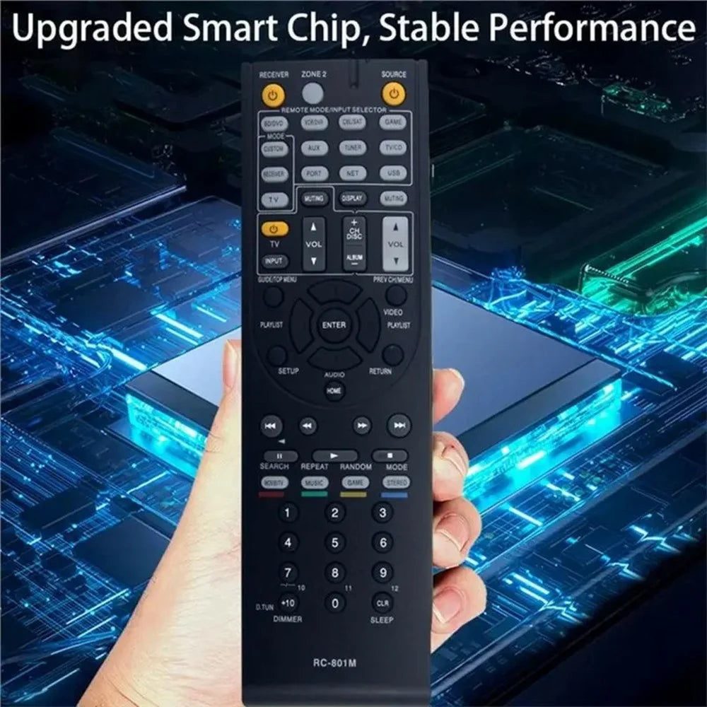 RC-801M IR Remote Control for Onkyo AV Receiver Ergonomic Infrared Wireless Replacement Controller - 4
