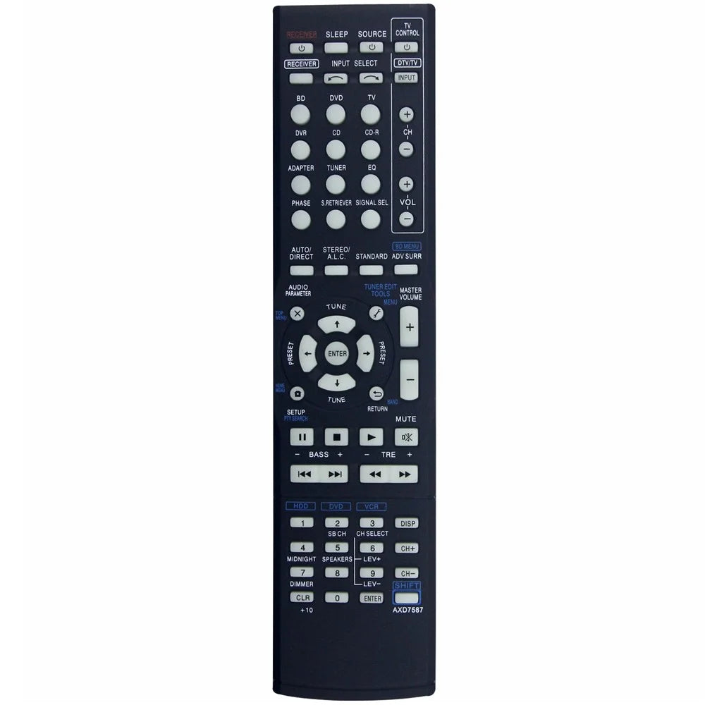 AXD7587 Infrared Remote Control for Pioneer AV Receiver Ergonomic IR Wireless Replacement Television Controller - 1