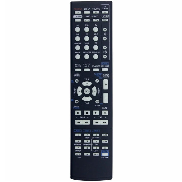 AXD7587 Infrared Remote Control for Pioneer AV Receiver Ergonomic IR Wireless Replacement Television Controller - 1