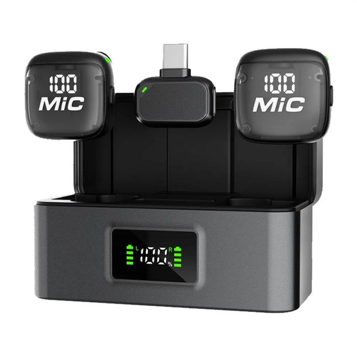 N13 Wireless Lavalier Microphone 100m Transmission 360 Degree Omnidirectional AI Noise Reduction Lavalier Mic for Vlog Live Stream - Type-C - 1