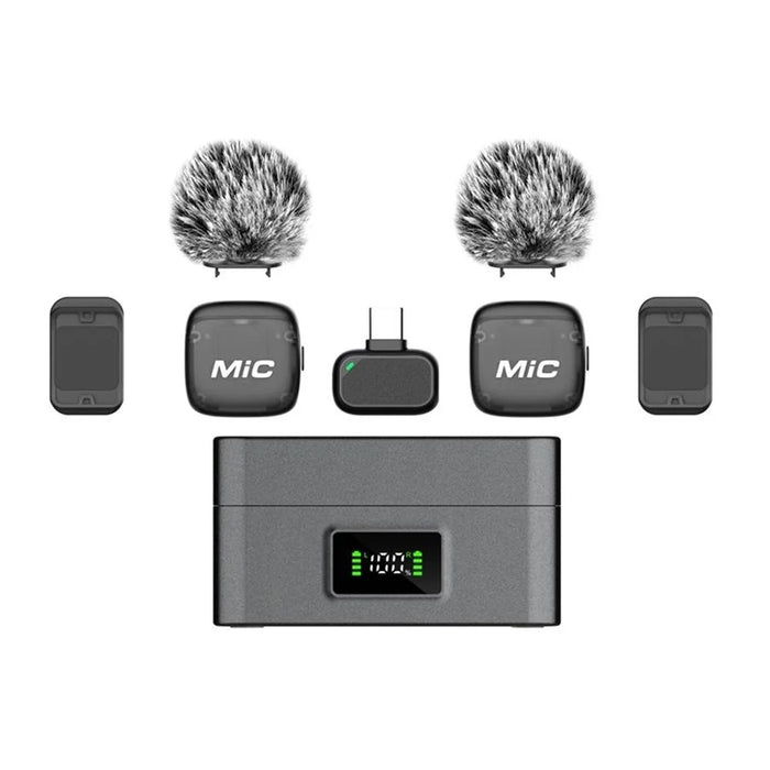 N13 Wireless Lavalier Microphone 100m Transmission 360 Degree Omnidirectional AI Noise Reduction Lavalier Mic for Vlog Live Stream - Type-C - 2