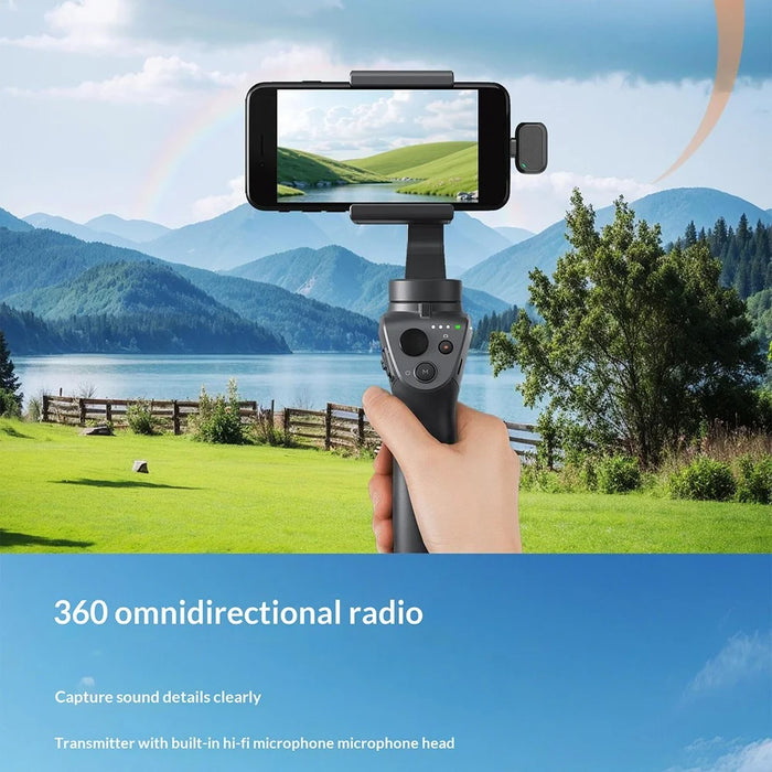 N13 Wireless Lavalier Microphone 100m Transmission 360 Degree Omnidirectional AI Noise Reduction Lavalier Mic for Vlog Live Stream - Type-C - 7