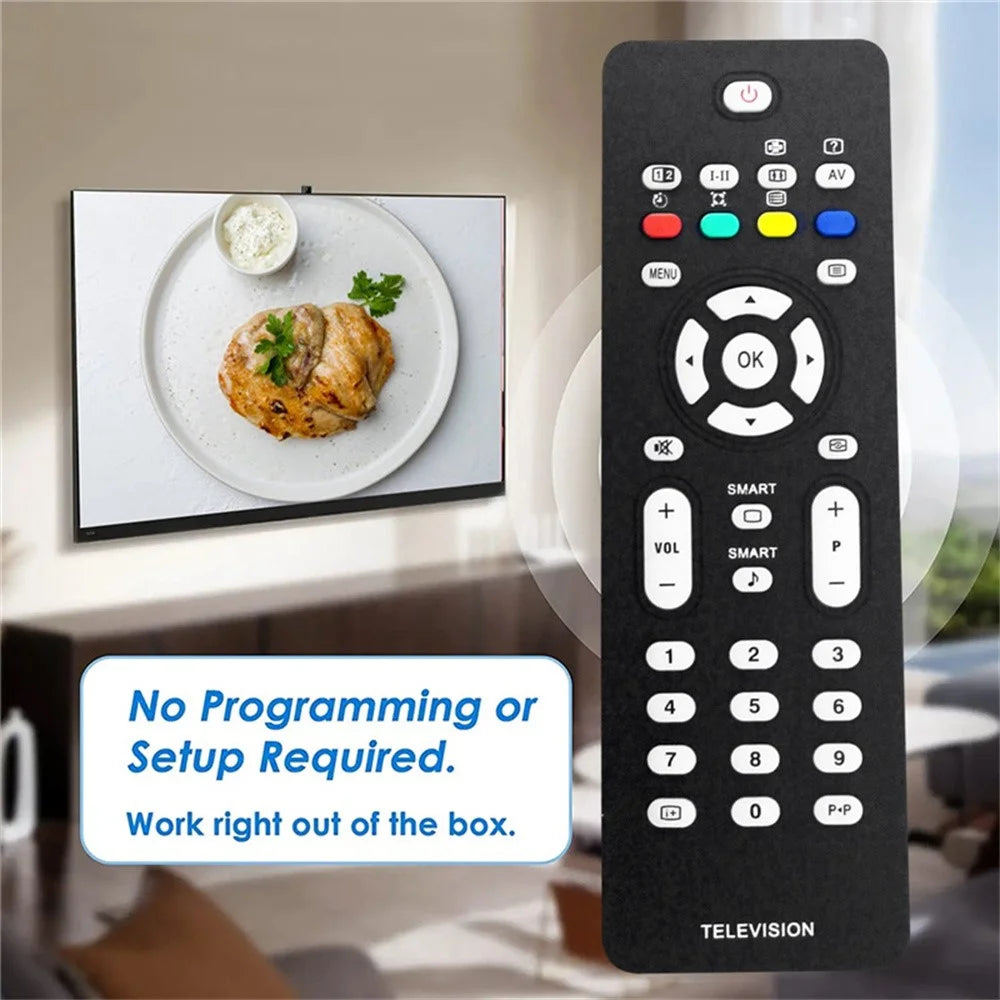 RC2023601 / 01 Infrared Remote Control for Philips TV 10m Range Direct Use IR Ergonomic Replacement Television Controller - 4