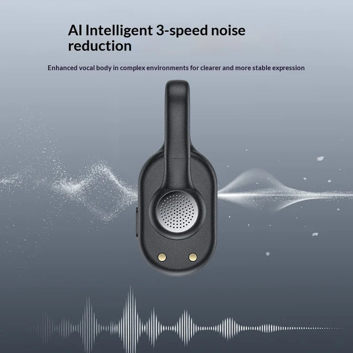 YESIDO KR24 iP Plug Hidden Wireless Lavalier Microphone AI Noise Cancelling Lapel Mic, 2 Mic + 1 Receiver - Black - 4