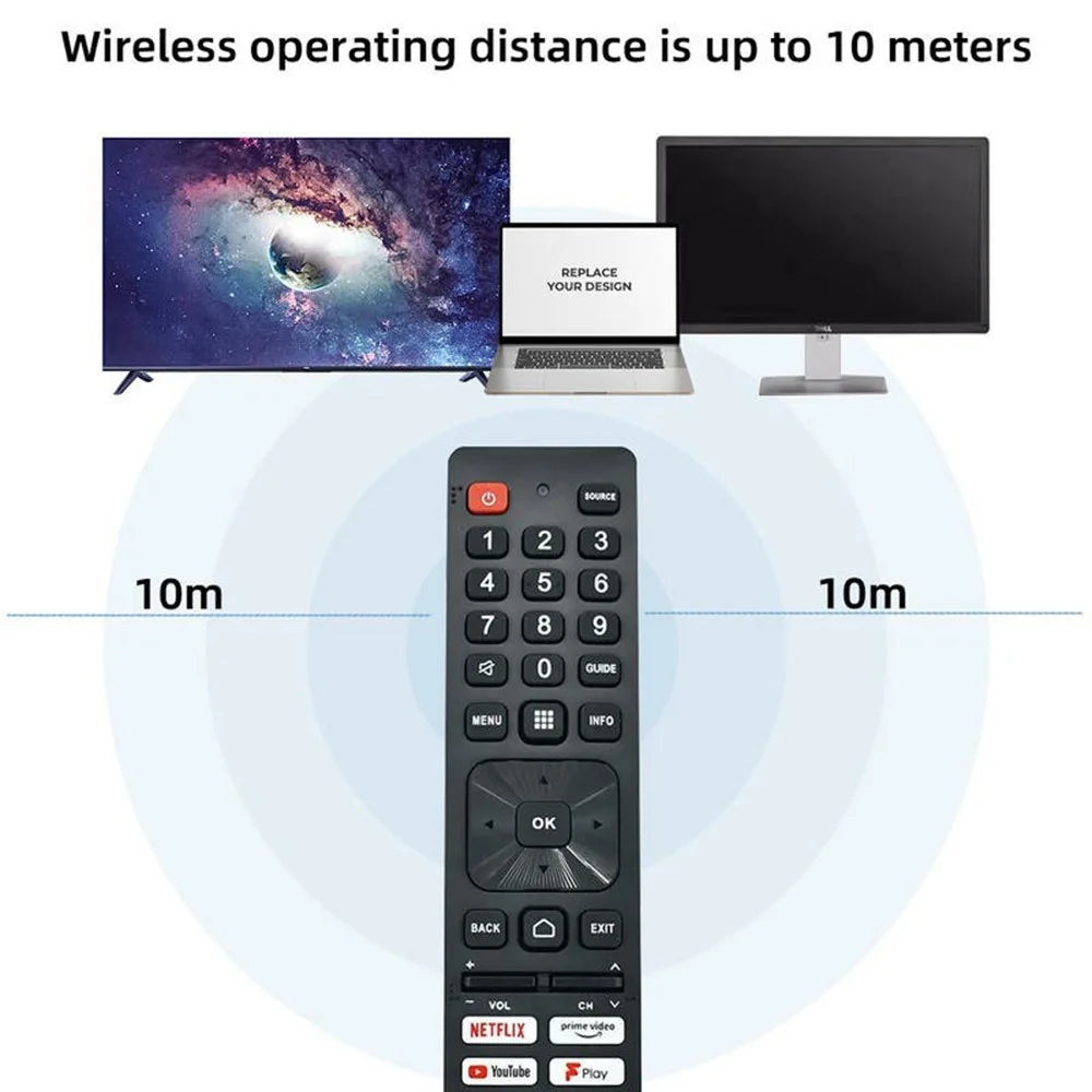 RMC0137N Remote Control for Sharp TV Infrared IR Wireless 10m Range Controller Replacement - 2