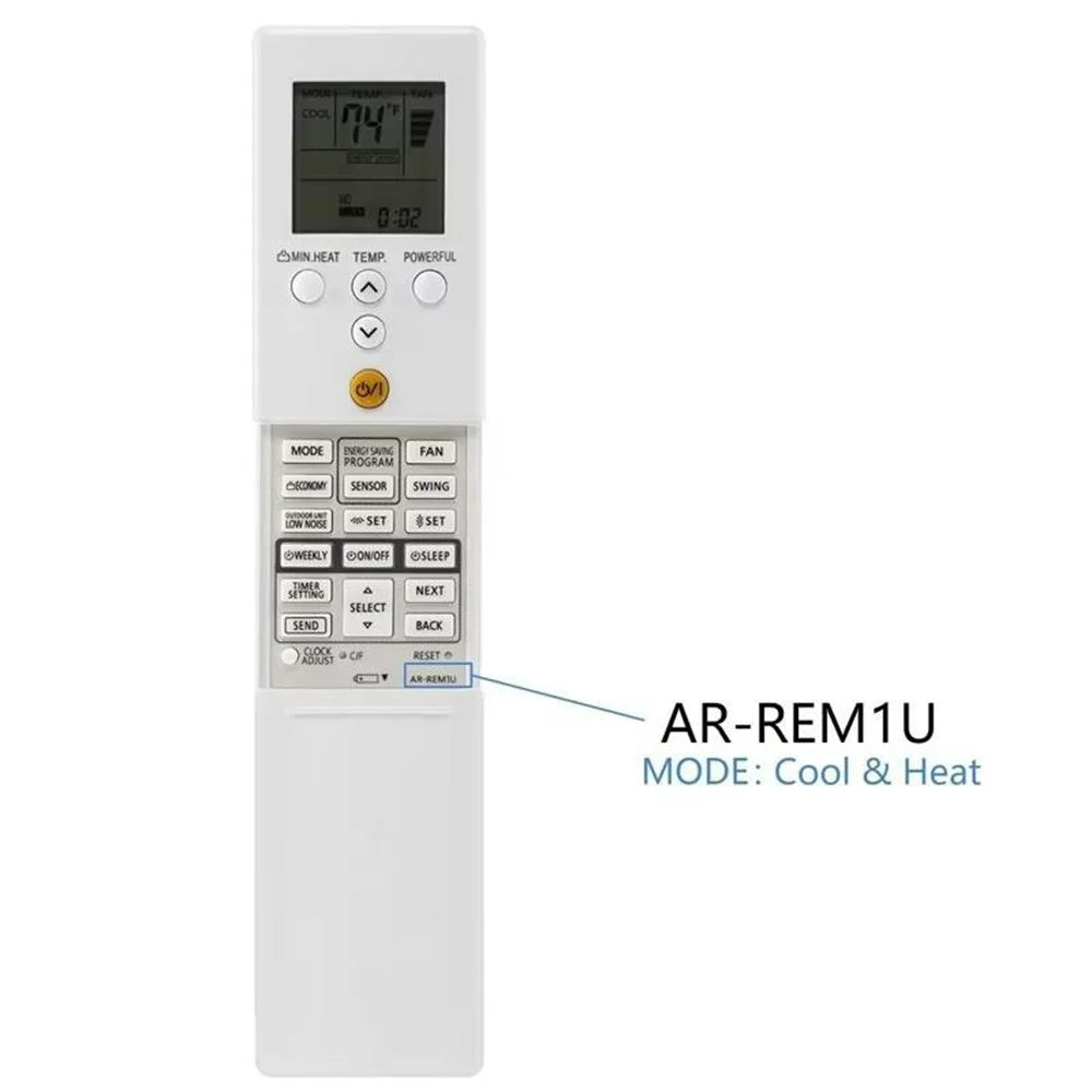 AR-REM1U Remote Control for Fujitsu Air Conditioner Ergonomic 10m Range LCD Display Controller Replacement - 2
