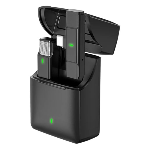 033A1 Type C Interface Wireless Lavalier Microphone Plug-and-Play 2.4GHz Mini Lapel Recording Mic with Charging Case - 1