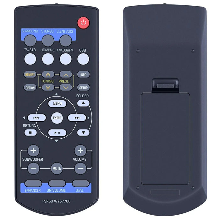 FSR50 WY57780 For Yamaha Soundbar Ergonomic Remote Control 8m Range Infrared Wireless Controller - 1