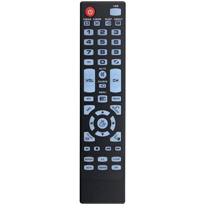 ELEFW248 For Element TV Remote Control Ergonomic 1-10m Range Infrared Controller Replacement - 1