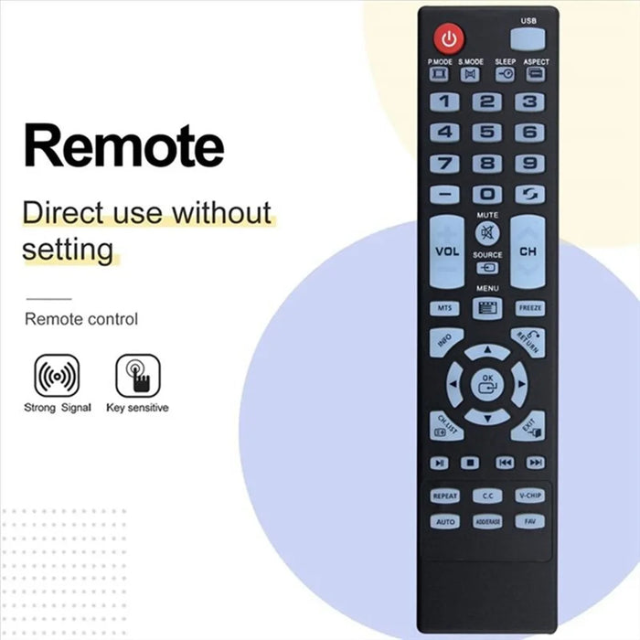 ELEFW248 For Element TV Remote Control Ergonomic 1-10m Range Infrared Controller Replacement - 4