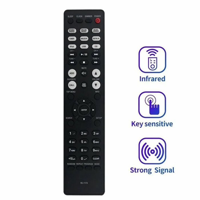 RC-1174 For Denon Amplifier Infrared Remote Control Replacement 1-10m Range Handheld Controller - 2