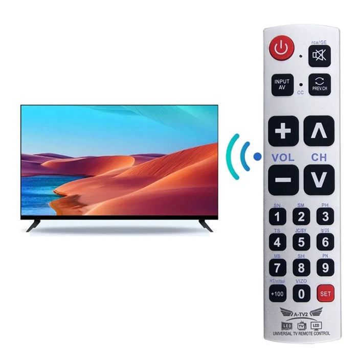 A-TV2 Universal Remote Control for Philips / Panasonic / Samsung / LG / Sharp TV Large Button Infrared Controller - 3