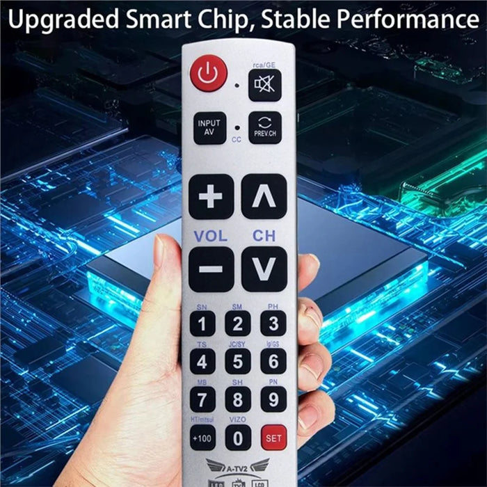 A-TV2 Universal Remote Control for Philips / Panasonic / Samsung / LG / Sharp TV Large Button Infrared Controller - 4
