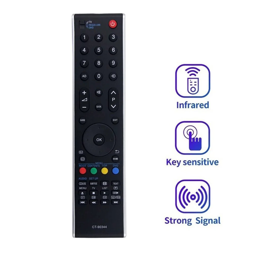 CT-90344 For Toshiba TV Remote Control ABS Replacement Infrared Controller - 2