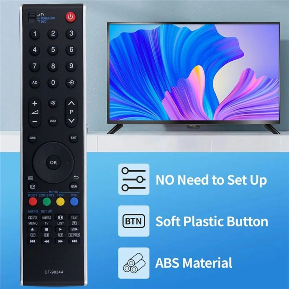 CT-90344 For Toshiba TV Remote Control ABS Replacement Infrared Controller - 4