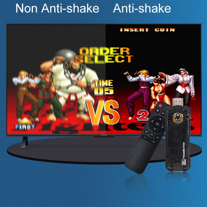 X8 64GB Dual System TV Game Stick Retro Gaming Console with 8K Output and 2.4G Wireless Controllers - Black - 6