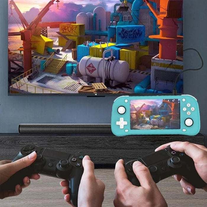 XF43 64GB Open-Source Handheld Game Console 4.3 inch HD Screen TV Output 20+ Emulators Retro Game Machine - White - 5