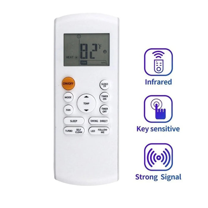 RG57A6 / BGEFU1 For Midea Air Conditioner Infrared Remote Control 10m Range Replacement Controller - 2