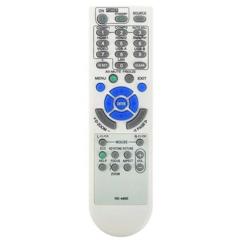 RD-469E For NEC Projector Infrared Remote Control Replacement Ergonomic Controller - 1