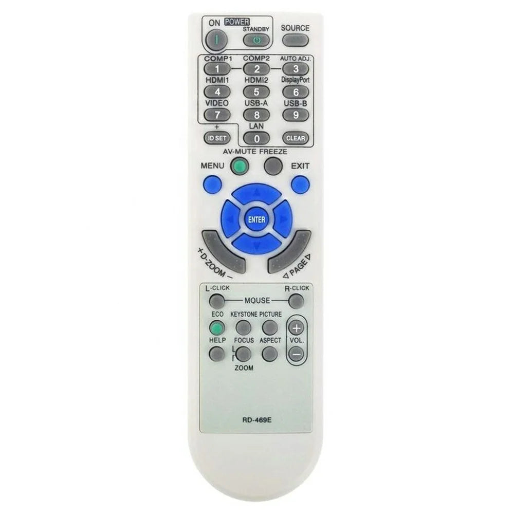 RD-469E For NEC Projector Infrared Remote Control Replacement Ergonomic Controller - 1