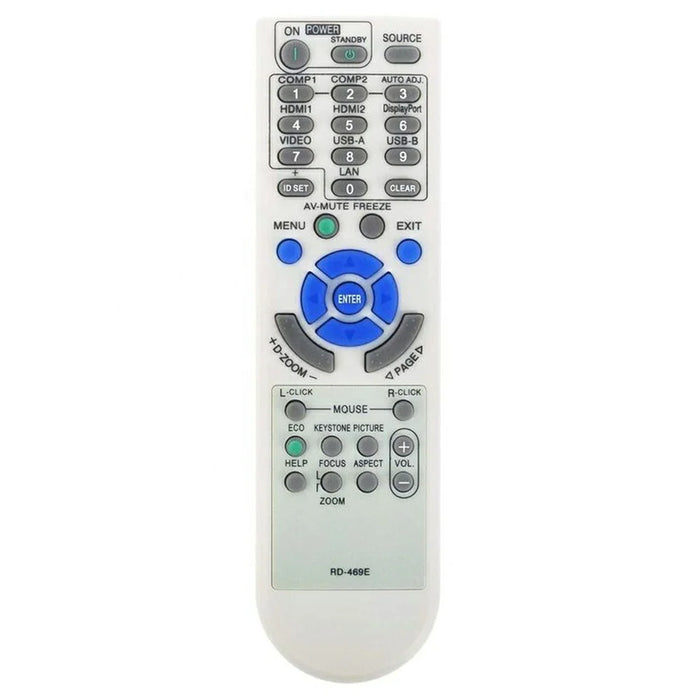 RD-469E For NEC Projector Infrared Remote Control Replacement Ergonomic Controller - 1