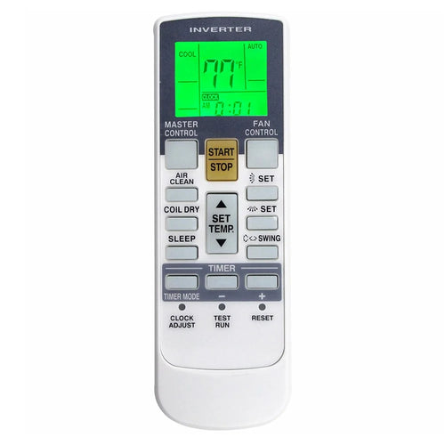 AR-RY12 Infrared Remote Control with Backlit for Fujitsu Air Conditioner 10m Range LCD Display Controller Replacement - 1