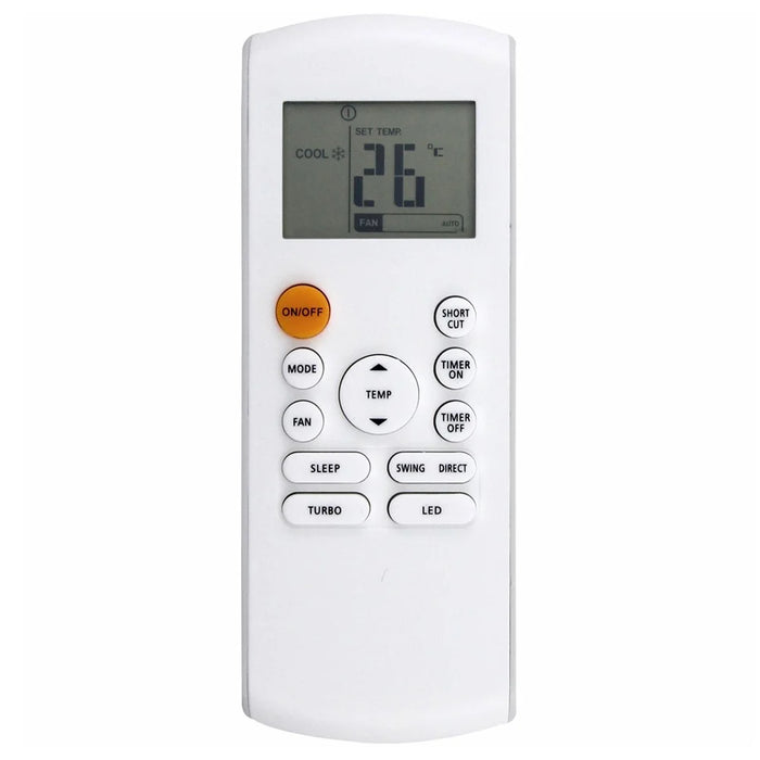 RG57B1-BGE Remote Control without Backlit for Midea Air Conditioner LCD Display IR Controller - 1