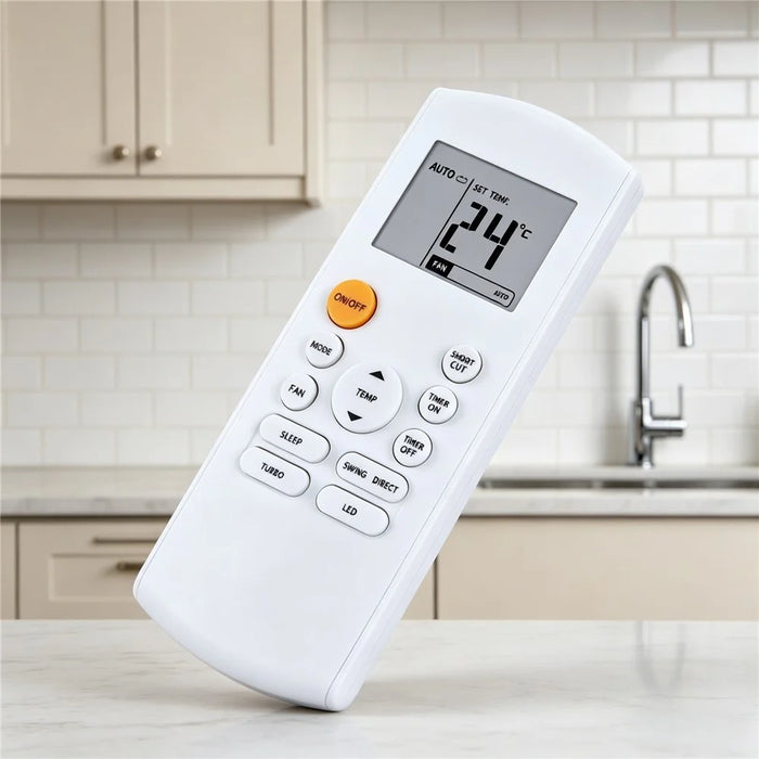 RG57B1-BGE Remote Control without Backlit for Midea Air Conditioner LCD Display IR Controller - 2