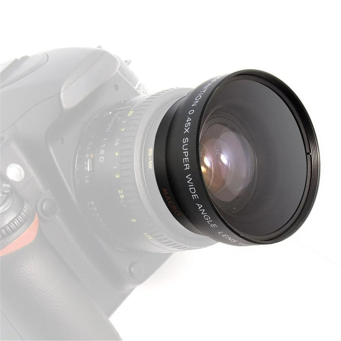 52mm 0.45X Wide-Angle Lens + Macro Lens with Storage Bag Camera Accessories Lens 18-55mm - 1