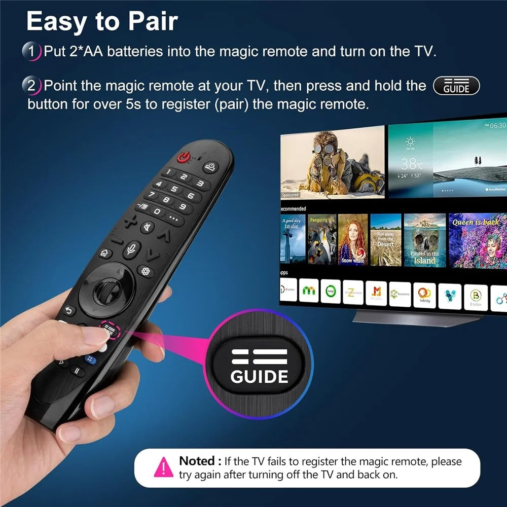 AKB75855501 For LG LCD TV Remote Control 1-8m Transmission Replacement Television Controller (No Air Mouse / Voice Control Function) - 3