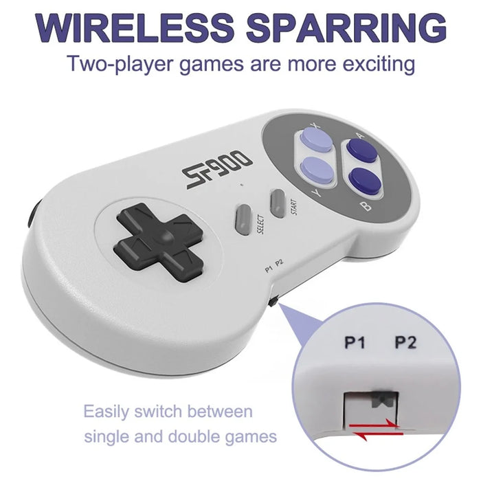 SF900 For Sega Mega Drive / Genesis 2.4G Wireless Game Controllers Video Game Double Player Handheld Console HD TV Game Stick Built-in 1500+ Games - 5