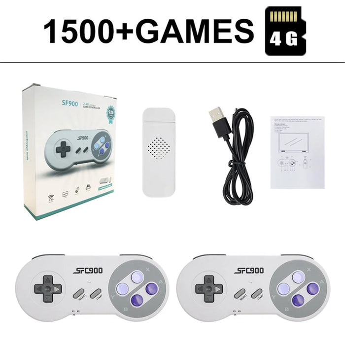 SF900 For Sega Mega Drive / Genesis 2.4G Wireless Game Controllers Video Game Double Player Handheld Console HD TV Game Stick Built-in 1500+ Games - 7