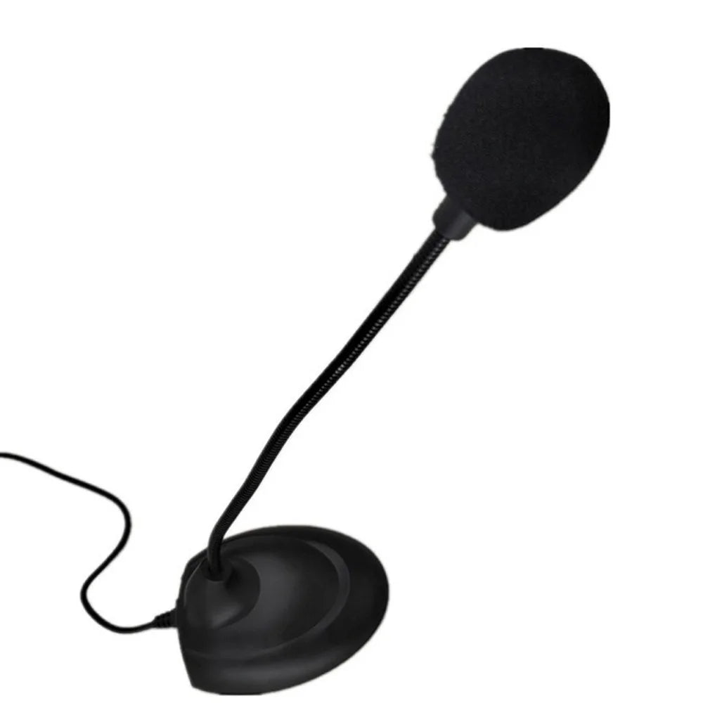 M6 Computer Wired Microphone Plug and Play Mic Voice Recording Microphone Compatible with Laptop PC - Black - 3