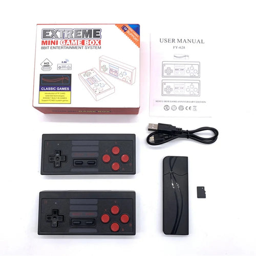 Y-3U Extreme Mini Classic Game Box 8-Bit Entertainment System 2.4G Wireless 4K Ultra HD TV Game Console Support TF Card (Built-in 628 Games) - 1