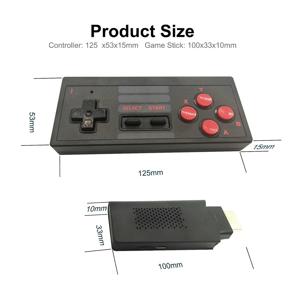 Y-3U Extreme Mini Classic Game Box 8-Bit Entertainment System 2.4G Wireless 4K Ultra HD TV Game Console Support TF Card (Built-in 628 Games) - 5
