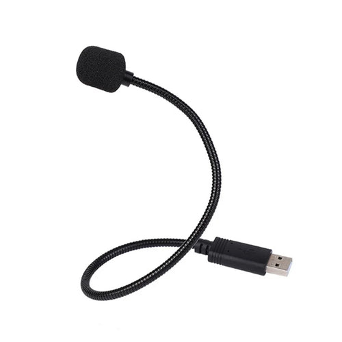 HY-302 Mini USB Microphone for Laptop and Desktop Computer PC Condenser Mic with Gooseneck - Black - 1