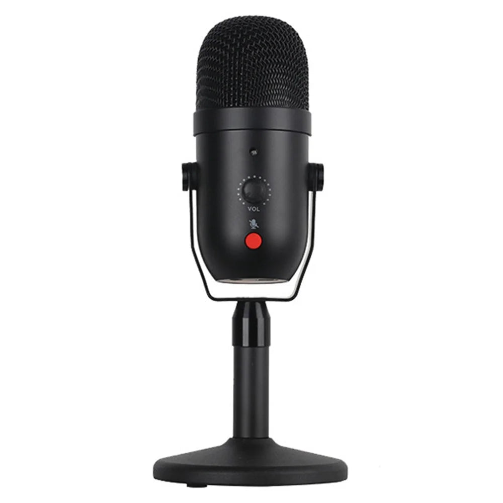 USB Condenser Microphone Cardiod Pickup Studio Recording Mic for PC Computer Streaming with Volume Control / One Key Mute - 1
