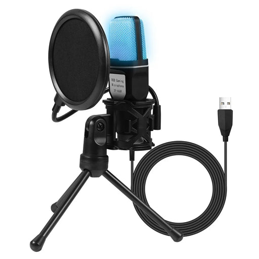 YANMAI SF-666R USB Microphone RGB Condenser Mic for Podcast Recording Studio Streaming Laptop Desktop PC - 1