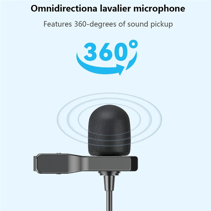 BOYA BY-M1 Pro II Clip-on Microphone Omni-directional Condenser Mic 3.5mm TRRS Plug with 6m Cable for Smartphone Camera Camcorder - 2
