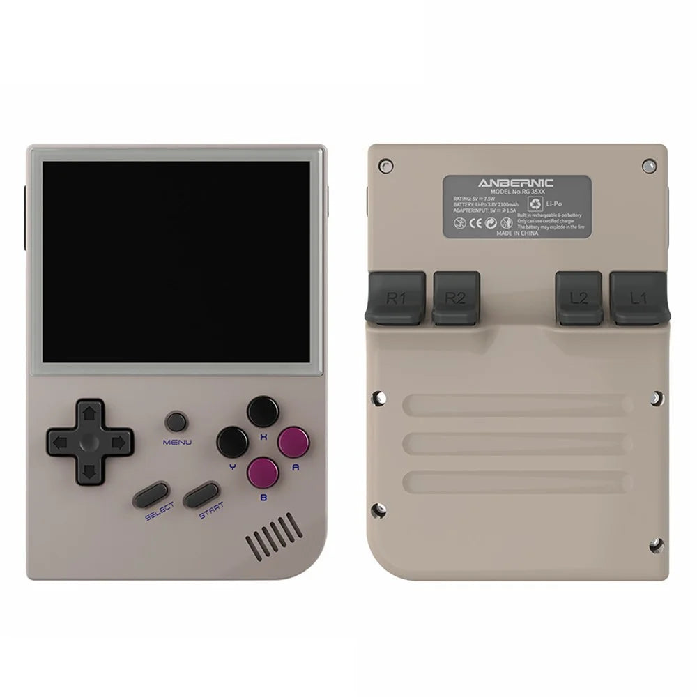 ANBERNIC RG35XX 3.5-inch IPS Display Retro Game Console 64GB Handheld Game Console - Grey - 1