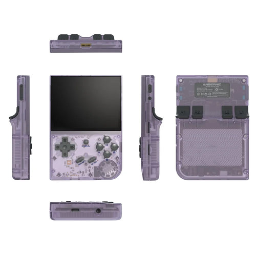ANBERNIC RG35XX 128GB Retro Game Console 3.5-inch IPS Display Handheld Game Console - Transparent Purple - 1